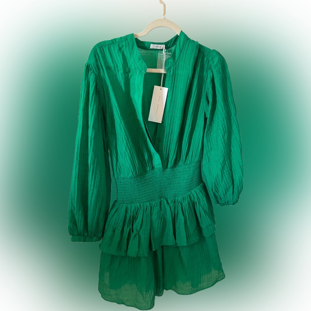 Lush Vibrant Green Smocked Blouse